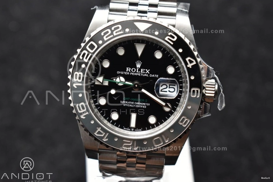 Clean 904L 1:1 126710 Strap Ceramic Black Steel Jubilee Best Gray GRNR Edition II GMT-Master DD3285 on 0411